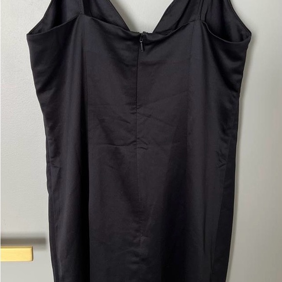 Topshop cut-out Satin Mini Slip Dress in Black - Picture 4 of 6
